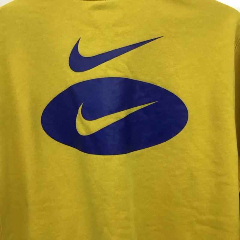ナイキ NIKE トレーナー 長袖 DM5461-709 スウェット 裏起毛 バックプリント L ロゴ、文字 黄 / イエロー / メンズ USED 古着 中古 10138962