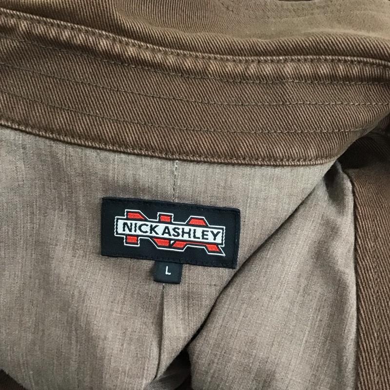 ニックアシュレイ NICKASHLEY コート トレンチコート 8EN03-729-59 L 無地 茶 / ブラウン / メンズ USED 古着 中古 10111570