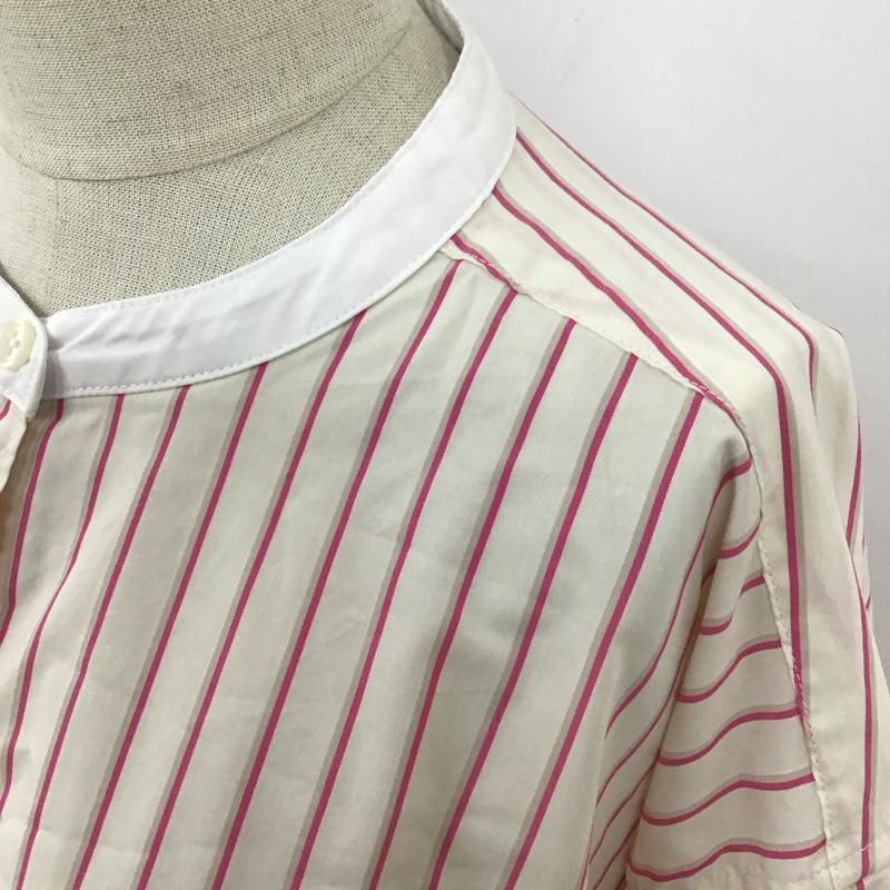 ニコアンド niko and... シャツ、ブラウス 長袖 長袖シャツ ノーカラーシャツ 長袖カットソー ストライプシャツ L ストライプ マルチカラー / マルチカラー / レディース USED 古着 中古 10113036