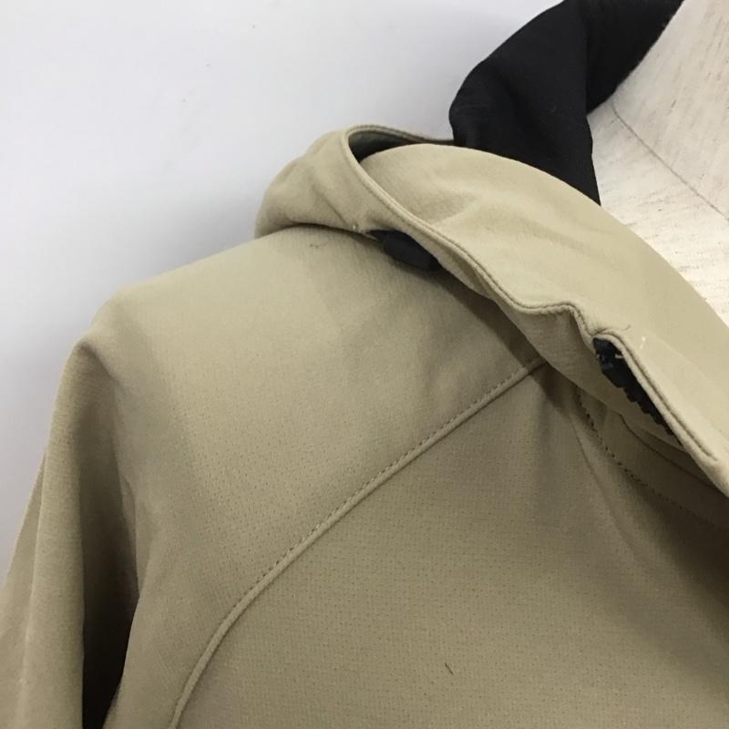 デサント DESCENTE ジャケット、上着 ジャンパー、ブルゾン 長袖パーカー フード長袖ジャケット ネックカラージップアップ プルオーバー 0 ロゴ、文字 ベージュ / ベージュ / メンズ USED 古着 中古 10106317