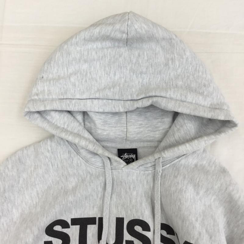 ステューシー STUSSY パーカー 長袖 No.4 Hoodie M ロゴ、文字 灰 / グレー / メンズ USED 古着 中古 10138293