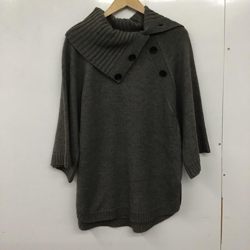 アンタイトル UNTITLED ニット、セーター 長袖 4 無地 灰 / グレー / レディース USED 古着 中古 10134645