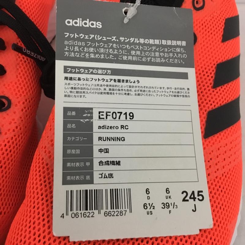 アディダス adidas スニーカー スニーカー EF0719 adizero RC ランニングシューズ 24.5cm 24.5cm ロゴ、文字 赤 / レッド / X 黒 / ブラック / レディース USED 古着 中古 10136526