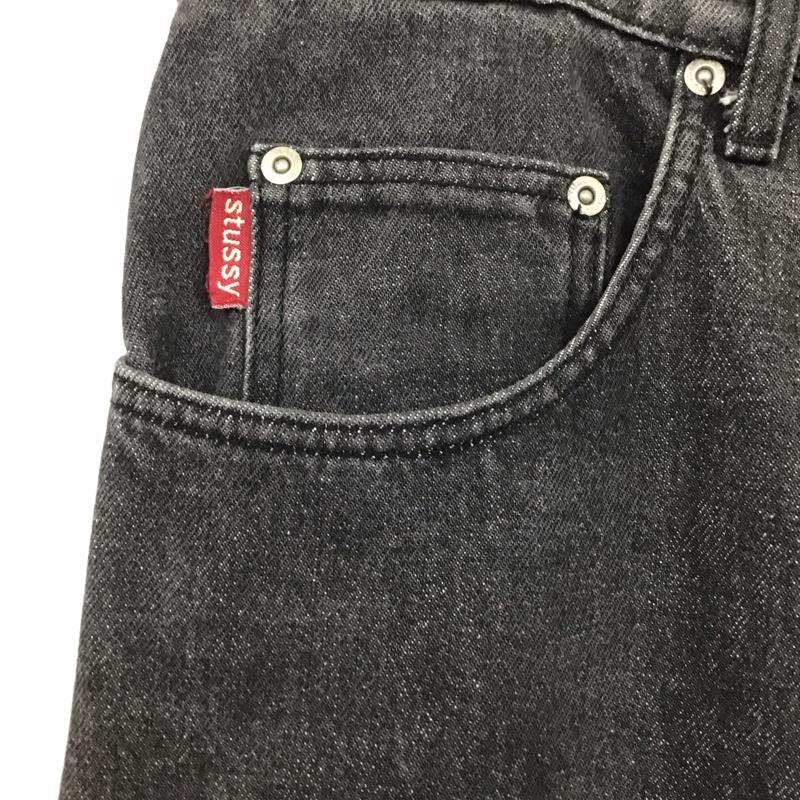 ステューシー STUSSY パンツ デニム、ジーンズ デニムパンツ ワイドパンツ カジュアルパンツ 90s 34インチ 無地 黒 / ブラック /  メンズ USED 古着 中古 10125337