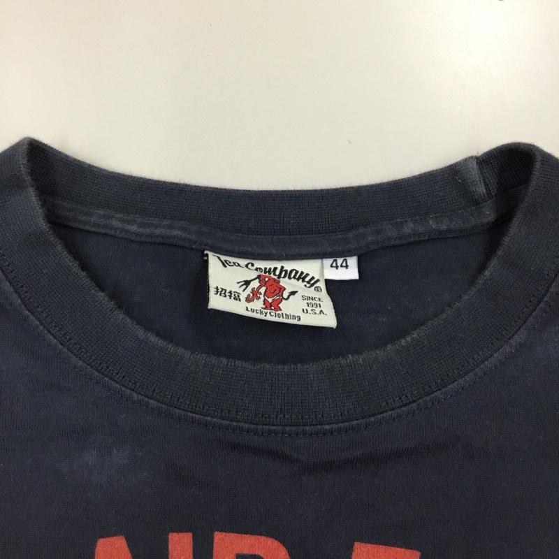 テッドマン TEDMAN カットソー 長袖 長袖カットソー クルーネックカットソー ロングスリーブカットソー プリントTシャツ 44 プリント 紺 / ネイビー /  メンズ USED 古着 中古 10112296