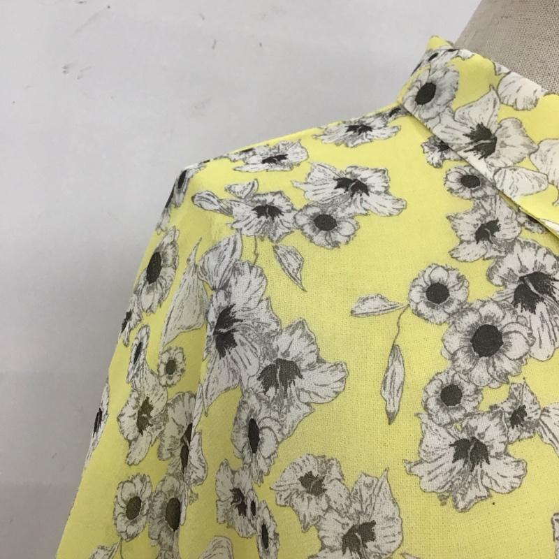 ザラ ZARA シャツ、ブラウス 長袖 2928 160 047 シアー S 花柄 黄 / イエロー / レディース USED 古着 中古 10111434