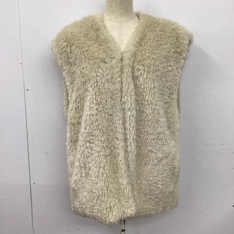 ローリーズファーム LOWRYS FARM ベスト ベスト ベスト ノースリーブカットソー 前開き FREE 無地 白 / ホワイト / レディース USED 古着 中古 10127881