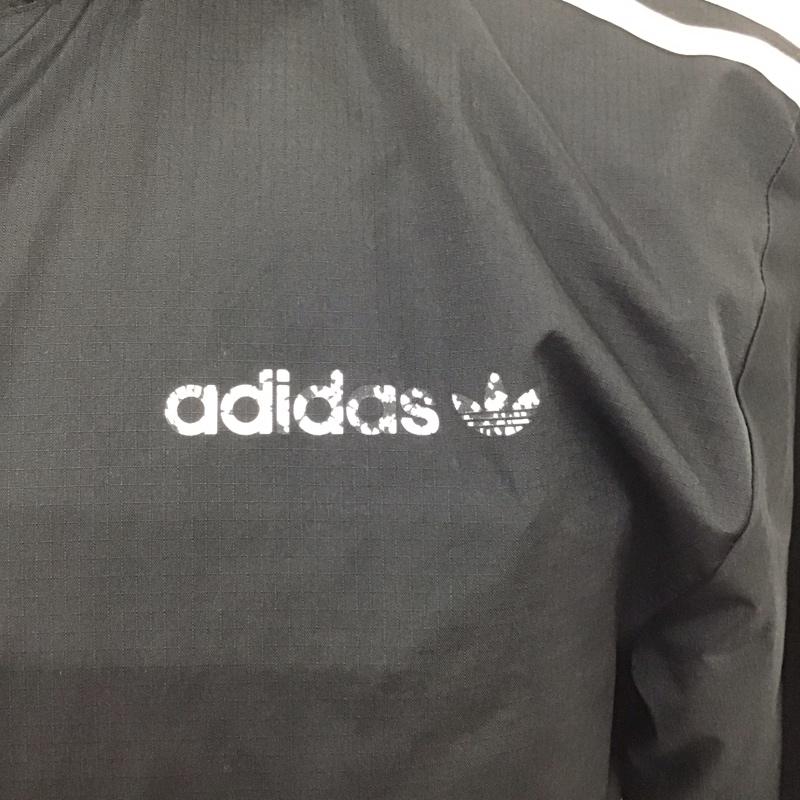 アディダスオリジナルス adidas originals ジャケット、上着 ジャケット、ブレザー ジップアップパーカー ナイロンジャケット スポーツウェア アウター ロゴ、文字 黒 / ブラック / メンズ USED 古着 中古 10122089