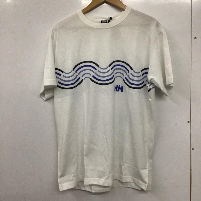 ヘリーハンセン HELLY HANSEN Tシャツ 半袖 he61908 S/Sウェーブティー プリントTシャツ 半袖カットソー XL プリント 白 / ホワイト / メンズ USED 古着 中古 10139272