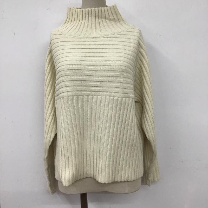 ロペピクニック ROPE  PICNIC ニット、セーター 長袖 GDM-53100-B クロップドリブ切り替えニット 38 無地 アイボリー / アイボリー /  レディース USED 古着 中古 10107972