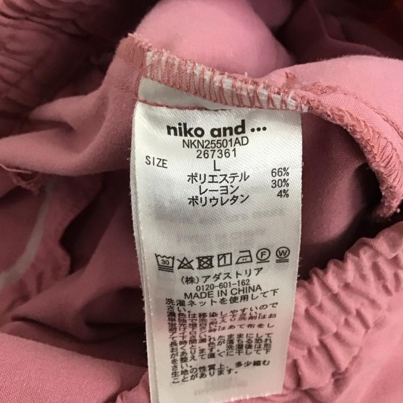 ニコアンド niko and... パンツ スラックス L 無地 桃 / ピンク / レディース USED 古着 中古 10129815