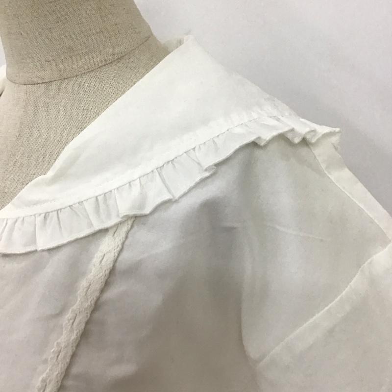 エヘカソポ ehka sopo カットソー 半袖 1708152 セーラーカラー FREE 無地 白 / ホワイト / レディース USED 古着 中古 10116489