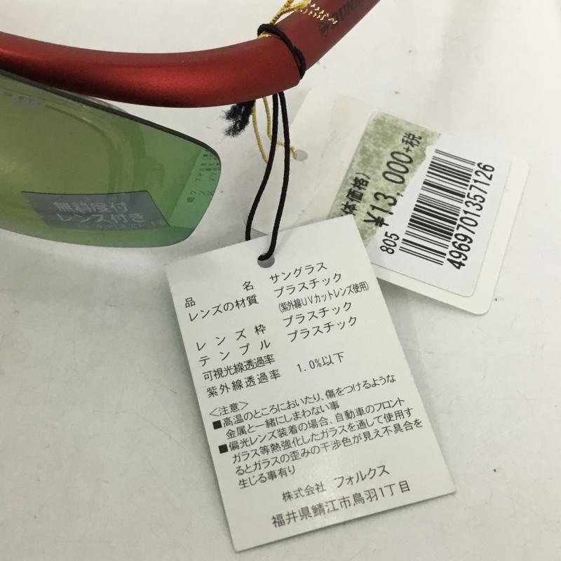 ダンロップ DUNLOP めがね・サングラス サングラス DU-010 スポーツサングラス ミラーレンズ 箱有 ロゴ、文字 赤 / レッド / メンズ USED 古着 中古 10129358