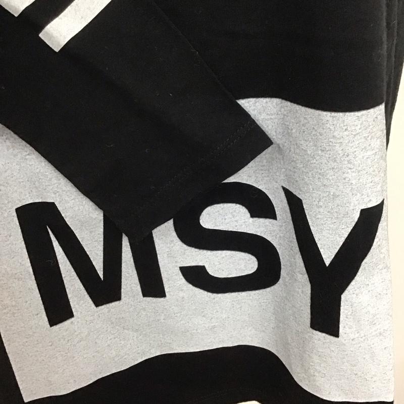 マウジー MOUSSY カットソー 長袖 長袖カットソー クルーネックカットソー ロングスリーブカットソー プリントTシャツ FREE プリント 黒 / ブラック / レディース USED 古着 中古 10109177
