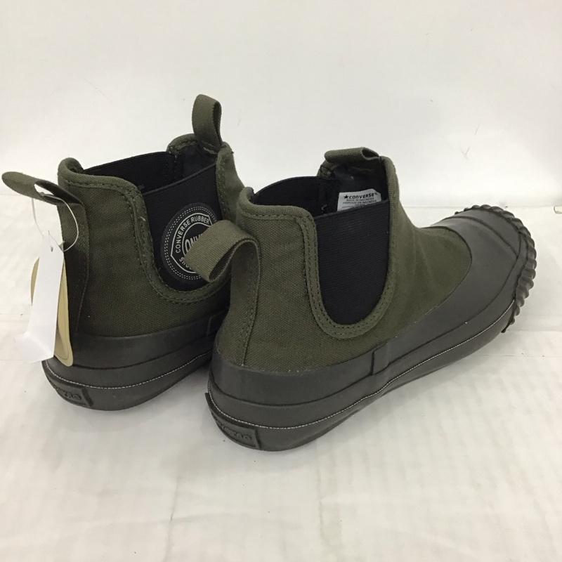 コンバース CONVERSE スニーカー スニーカー 1SC668 BIG C FG SIDEGORE RB HI 24cm サイドゴア スリッポン 24.0cm ロゴ、文字 カーキ / カーキ / レディース USED 古着 中古 10122585