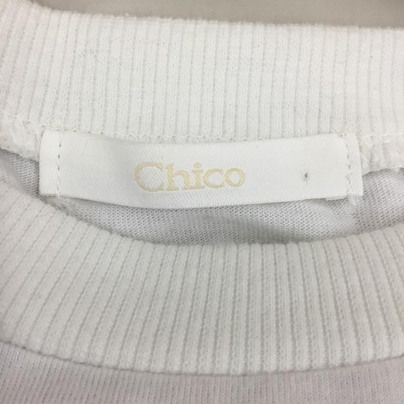 チコ CHICO カットソー 長袖 長袖カットソー クルーネックカットソー ロングスリーブカットソー プリントTシャツ FREE プリント 白 / ホワイト / レディース USED 古着 中古 10113393