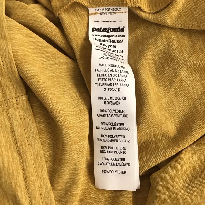 パタゴニア patagonia Tシャツ 半袖 半袖カットソー プリントTシャツ クルーネックカットソー M ロゴ、文字 黄 / イエロー / メンズ USED 古着 中古 10139823