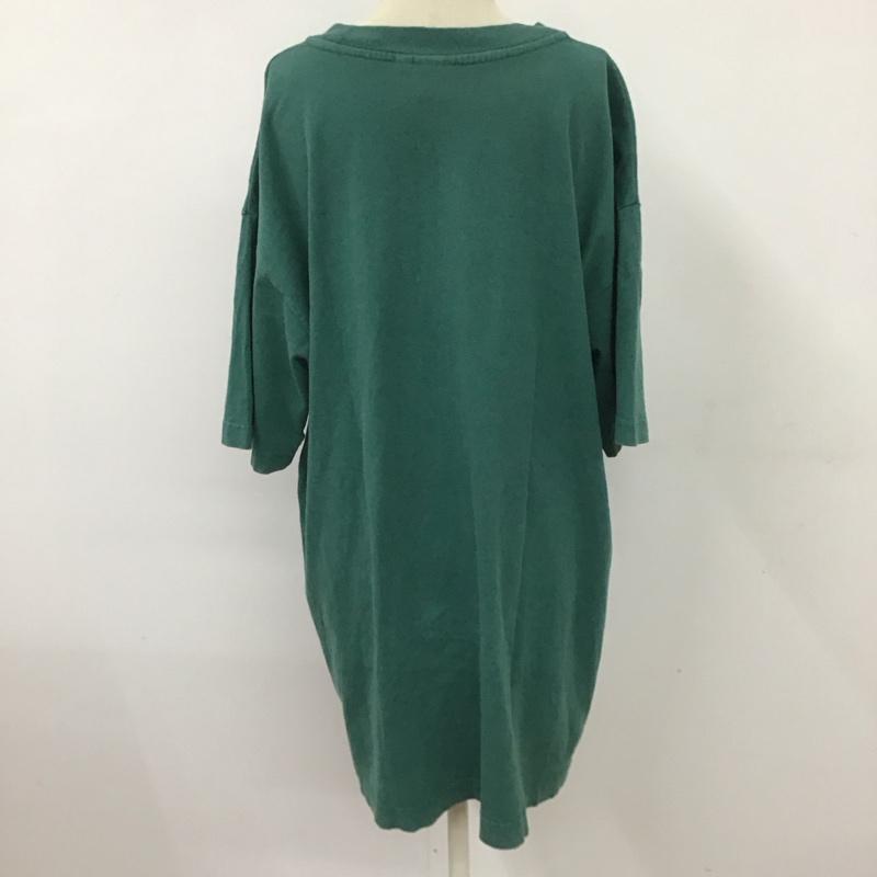 マウジー MOUSSY Tシャツ 半袖 010baq90-5550 MAKINGTSJ 半袖カットソー プリントTシャツ FREE ロゴ、文字 緑 / グリーン / レディース USED 古着 中古 10116317