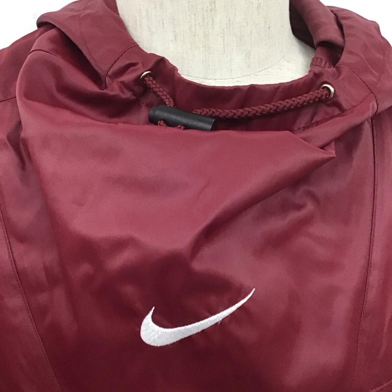 ナイキ NIKE パーカー 長袖 NME920220 KL4 ナイロンジャケット プルオーバー XL ワンポイント えんじ / ワインレッド / メンズ USED 古着 中古 10106847