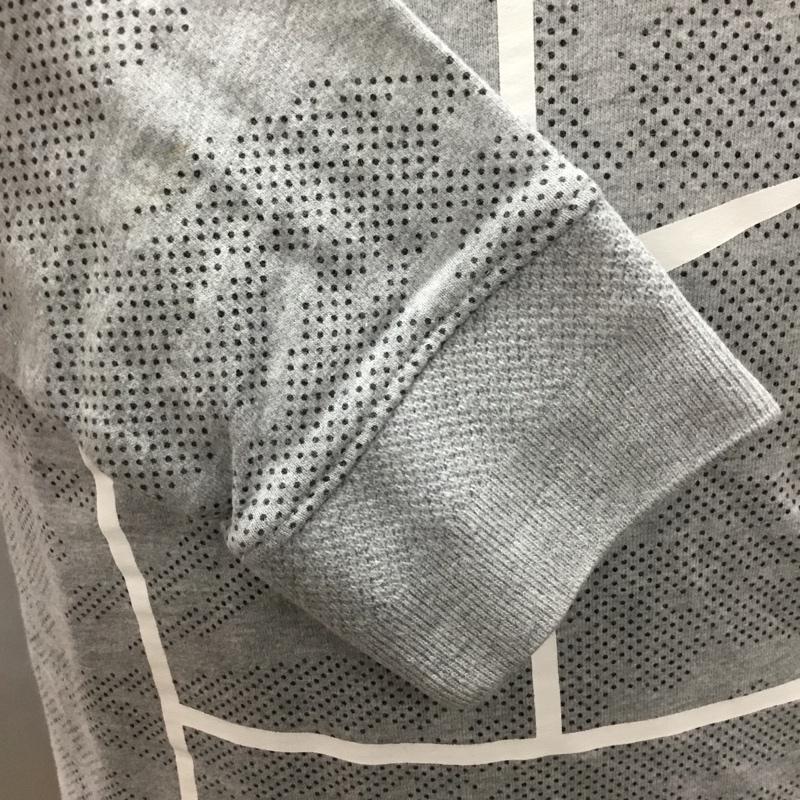 ナイキ NIKE トレーナー 長袖 長袖スウェット 長袖トレーナー リブカットソー 長袖カットソー スポーツウェア XS ロゴ、文字 灰 / グレー / メンズ USED 古着 中古 10116695