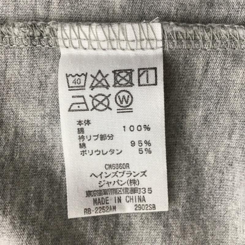 ラルフローレン RALPHLAUREN Tシャツ 半袖 半袖カットソー 無地Tシャツ Vネックカットソー S 無地 灰 / グレー / レディース USED 古着 中古 10118010