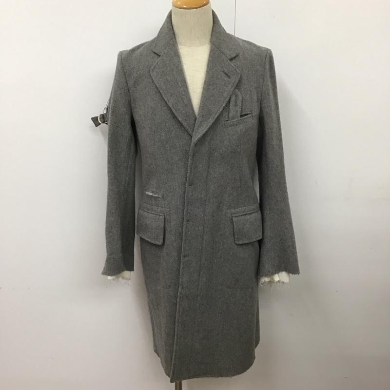 ソロイスト the soloist ジャケット、上着 ジャケット、ブレザー sj.0010baw15 15AW ウールツイルカットオフチェスターコート ロングコート アウター 44 無地 灰 / グレー / メンズ USED 古着 中古 10111703