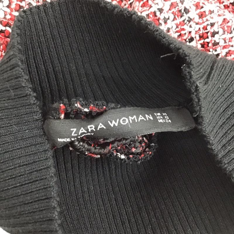 ザラウーマン ZARA WOMAN カットソー 長袖 長袖カットソー スタンドネックカットソー ロングスリーブカットソー XS 総柄 マルチカラー / マルチカラー / レディース USED 古着 中古 10123748