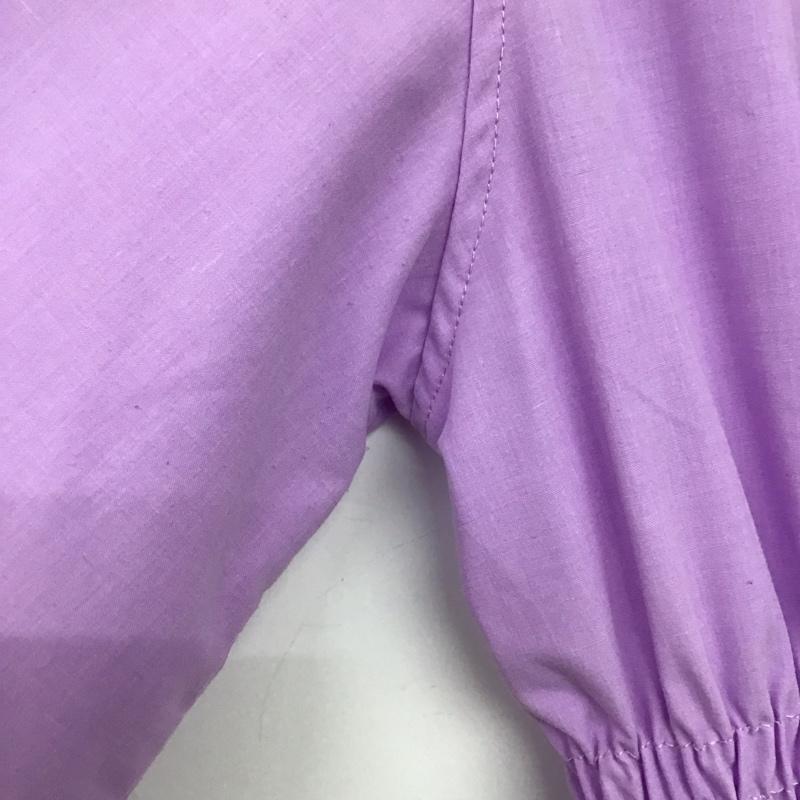 ザラ ZARA ワンピース ロングスカート 長袖シャツワンピース 前空きロングワンピース M 無地 紫 / パープル / レディース USED 古着 中古 10137557