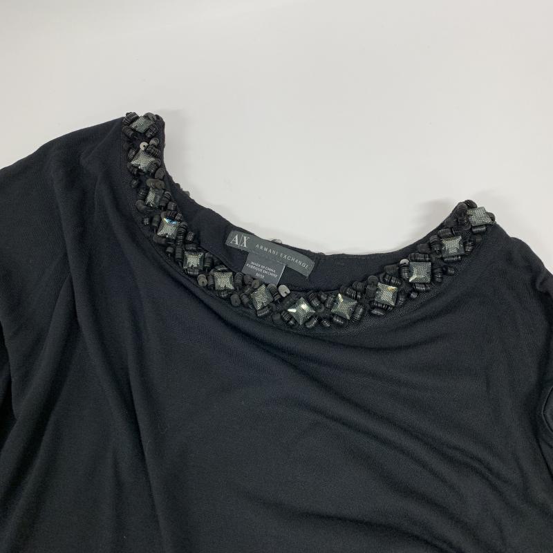 アルマーニエクスチェンジ ARMANI EXCHANGE タンクトップ タンクトップ M 無地 X 黒 / ブラック / レディース USED 古着 中古 10015935