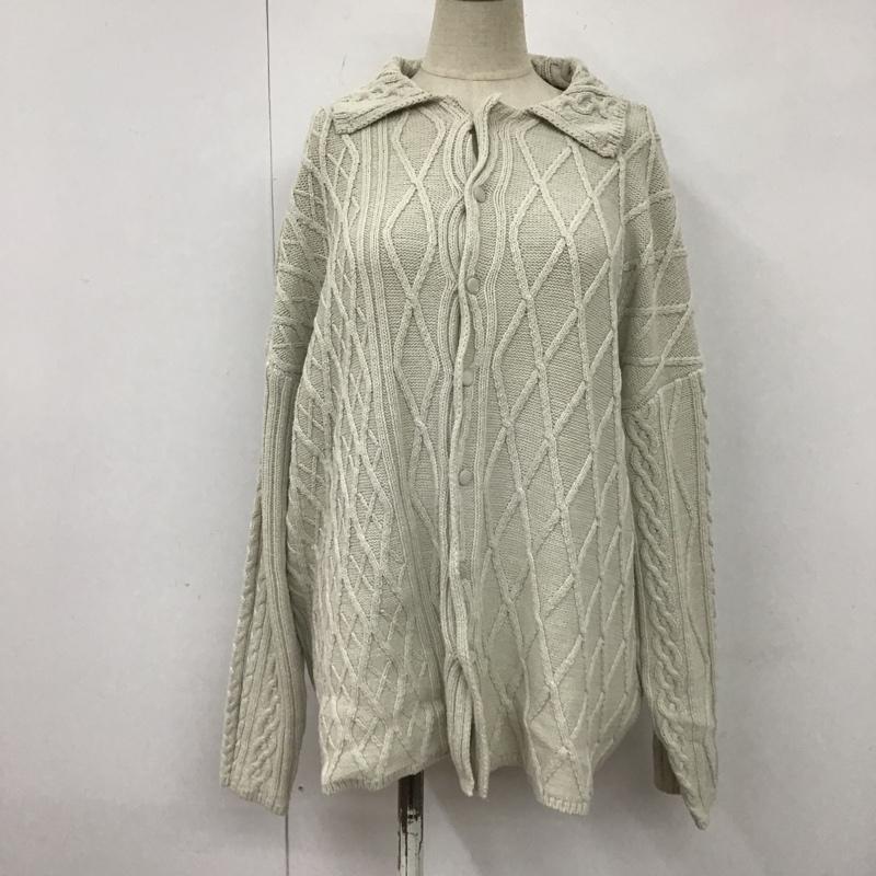 マウジー MOUSSY シャツ、ブラウス 長袖 010dss70-0490 CABLEKNITシャツ 長袖ニットカーディガン カラーニットカーディガン FREE 無地 ベージュ / ベージュ / レディース USED 古着 中古 10105647