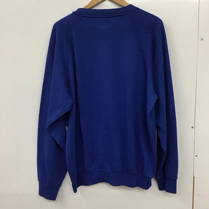 アディダス adidas トレーナー 長袖 刺繍 青 / ブルー / メンズ USED 古着 中古 10134628