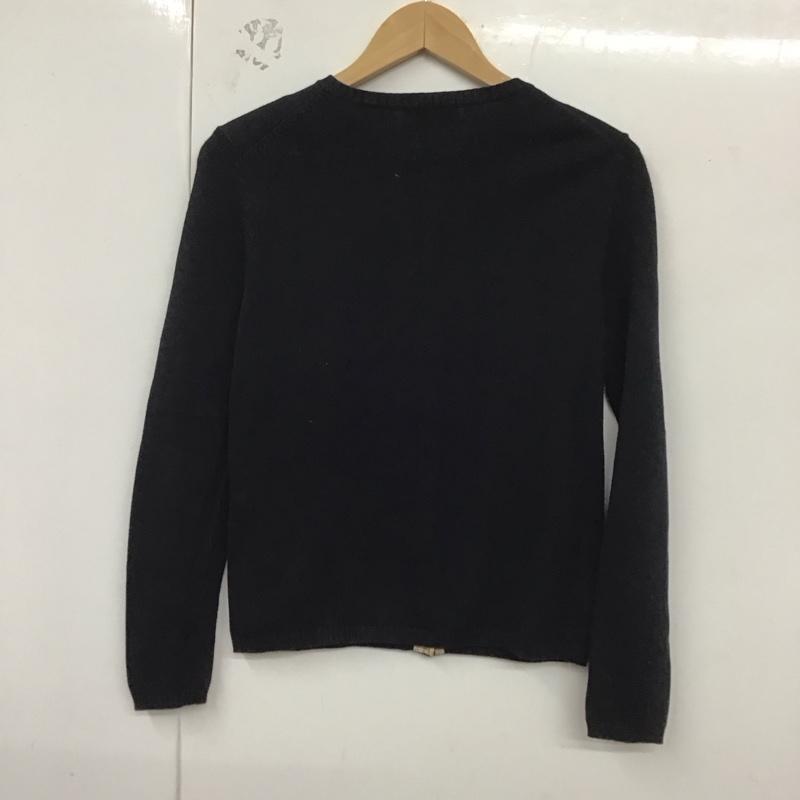 バーバリーブルーレーベル BURBERRY BLUE LABEL カーディガン 長袖 M 無地 黒 / ブラック / レディース USED 古着 中古 10129764