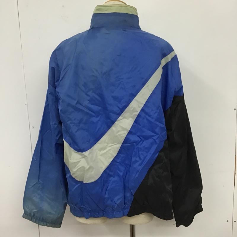 ナイキ NIKE ジャケット、上着 ジャンパー、ブルゾン ジップアップジャケット ナイロン ジャンパー アウター スポーツウェア 古着 ヴィンテージ L ロゴ、文字 青 / ブルー / メンズ USED 古着 中古 10105609