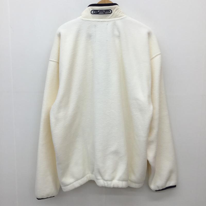ギャップ GAP トレーナー 長袖 フリース ハーフジップ XL 無地 白 / ホワイト / メンズ USED 古着 中古 10138704