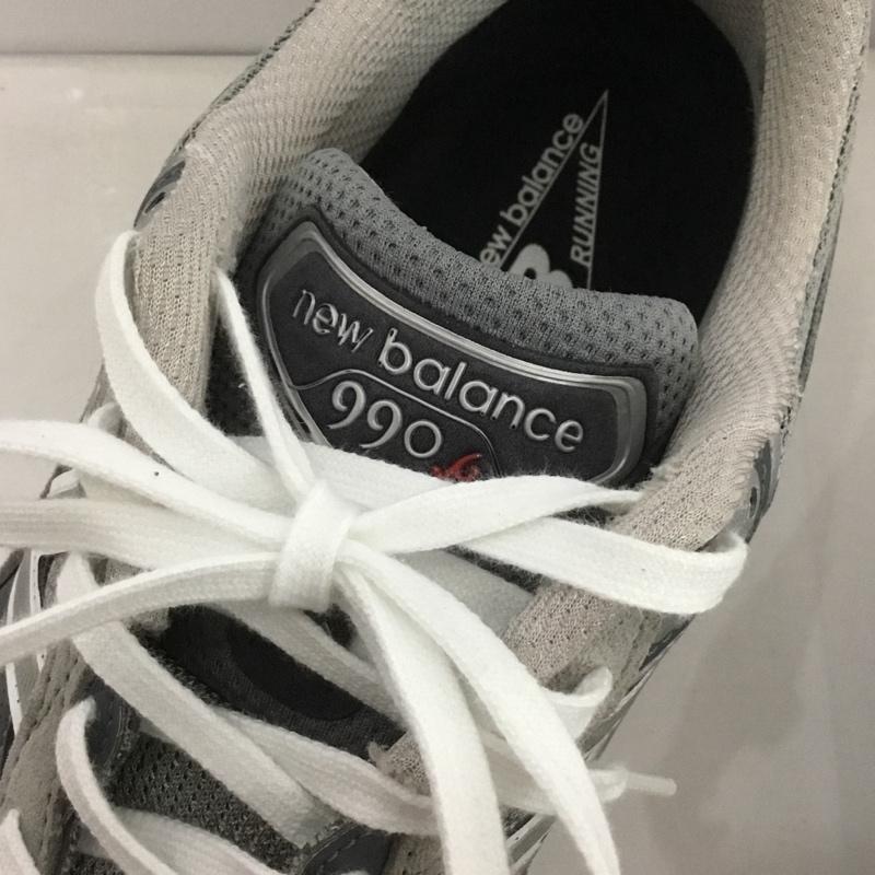 ニューバランス New Balance スニーカー スニーカー M990GL6 Made in USA 28.5cm 箱有 28.5cm ロゴ、文字 灰 / グレー / X 白 / ホワイト / メンズ USED 古着 中古 10124378