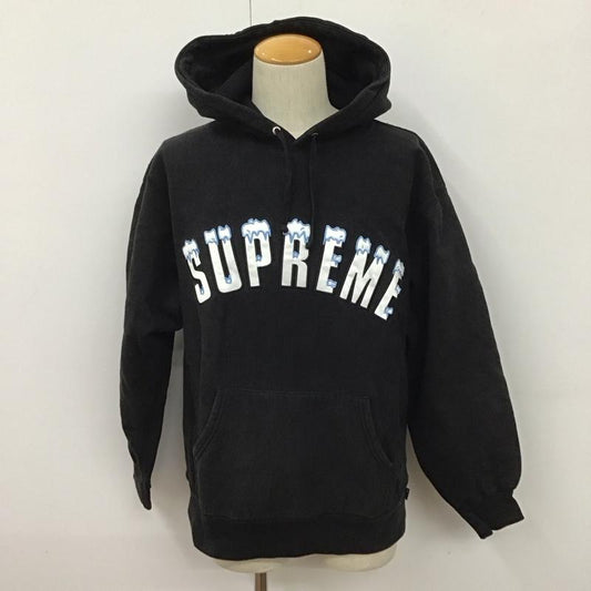シュプリーム Supreme パーカー 長袖 2020 21AW 雪ロゴ スウェットフーディー IcyArc肉厚 プルオーバーパーカー M ロゴ、文字 黒 / ブラック /  メンズ USED 古着 中古 10128064