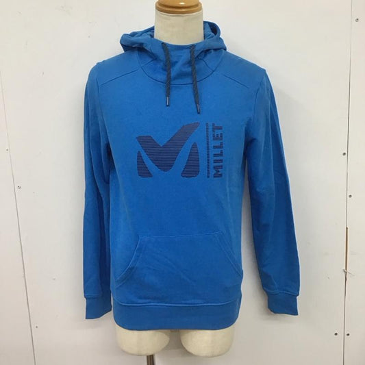ミレー MILLET パーカー 長袖 長袖パーカー フード付きパーカー プリントスウェット トレーナー M ロゴ、文字 青 / ブルー /  メンズ USED 古着 中古 10124673