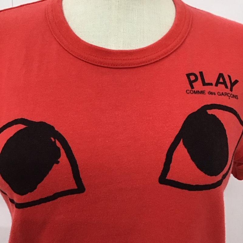 プレイコムデギャルソン PLAY COMME des GARCONS Tシャツ 半袖 az-t123 半袖カットソー プリントTシャツ S プリント 赤 / レッド / レディース USED 古着 中古 10114672