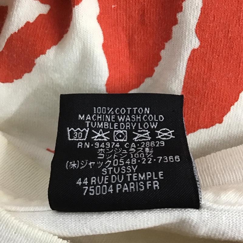ステューシー STUSSY Tシャツ 半袖 半袖カットソー プリントTシャツ クルーネックカットソー L プリント 白 / ホワイト / メンズ USED 古着 中古 10141218