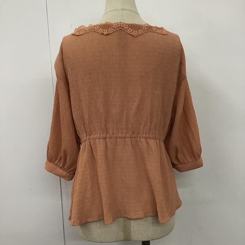 マジェスティックレゴン MAJESTIC LEGON シャツ、ブラウス 半袖 1096038404 ウエストキュっとブラウス シャツカーディガン レース M 無地 桃 / ピンク / レディース USED 古着 中古 10105639
