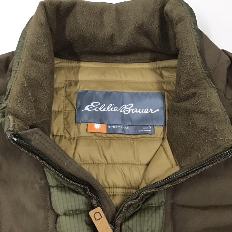 エディーバウアー Eddie Bauer ベスト ベスト ジップアップベスト ダウンベスト ノースリーブカットソー S 無地 茶 / ブラウン / メンズ USED 古着 中古 10110741
