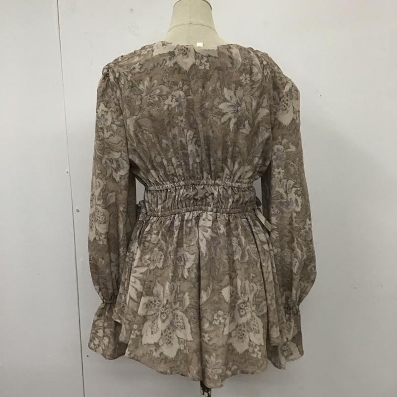 リエンダ rienda シャツ、ブラウス 長袖 110EA630-1460 スリムリボンデザインフラワーブラウス FREE 総柄 マルチカラー / マルチカラー / レディース USED 古着 中古 10110140