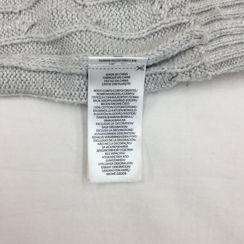 ポロラルフローレン POLO RALPH LAUREN ニット、セーター 長袖 ケーブルニット S 刺繍 X ワンポイント 灰 / グレー / メンズ USED 古着 中古 10136063