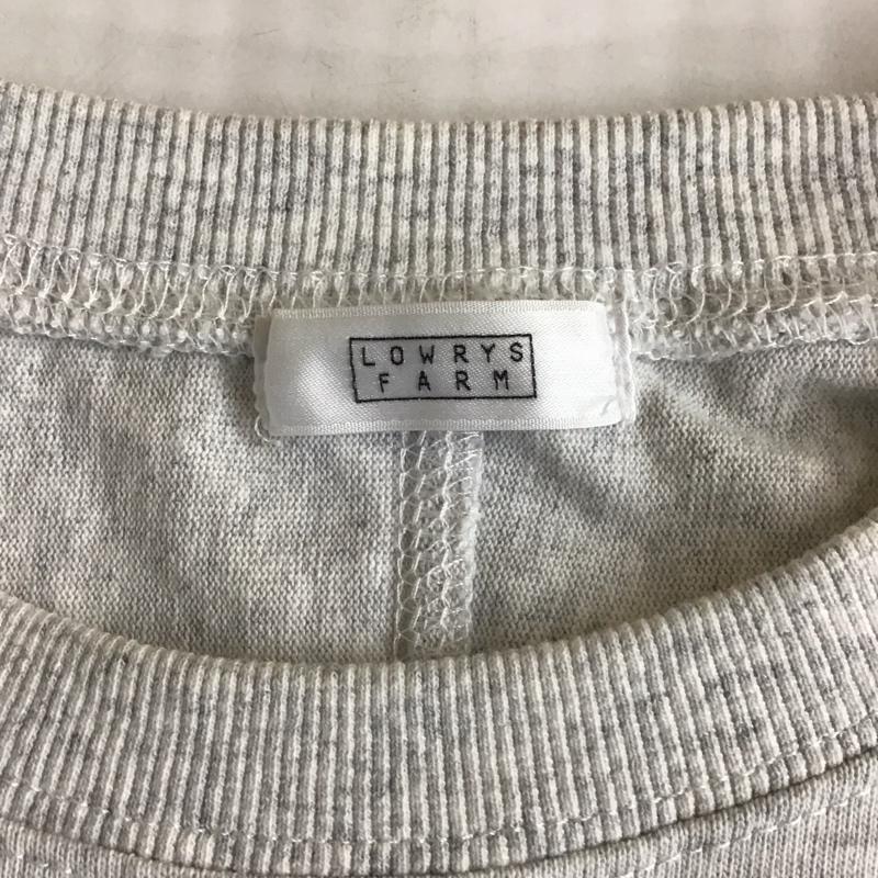 ローリーズファーム LOWRYS FARM カットソー 半袖 LF622139TS オーバーサイズプリントTシャツ FREE ロゴ、文字 灰 / グレー / レディース USED 古着 中古 10116492