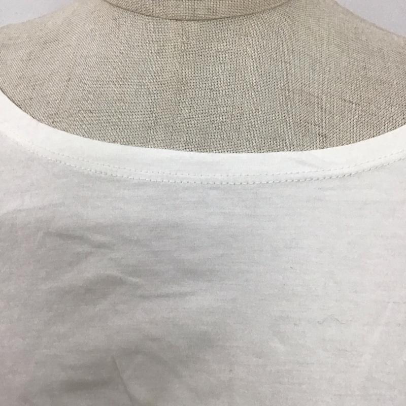 ニコアンド niko and... カットソー 半袖 MN73TC07SB フリンジ ポンチョ 無地 白 / ホワイト / レディース USED 古着 中古 10123099