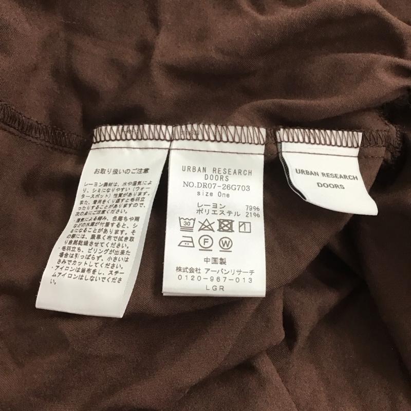 アーバンリサーチ URBAN RESEARCH ワンピース ロングスカート DR07-26G703 ティアード 長袖 無地 茶 / ブラウン / レディース USED 古着 中古 10138664