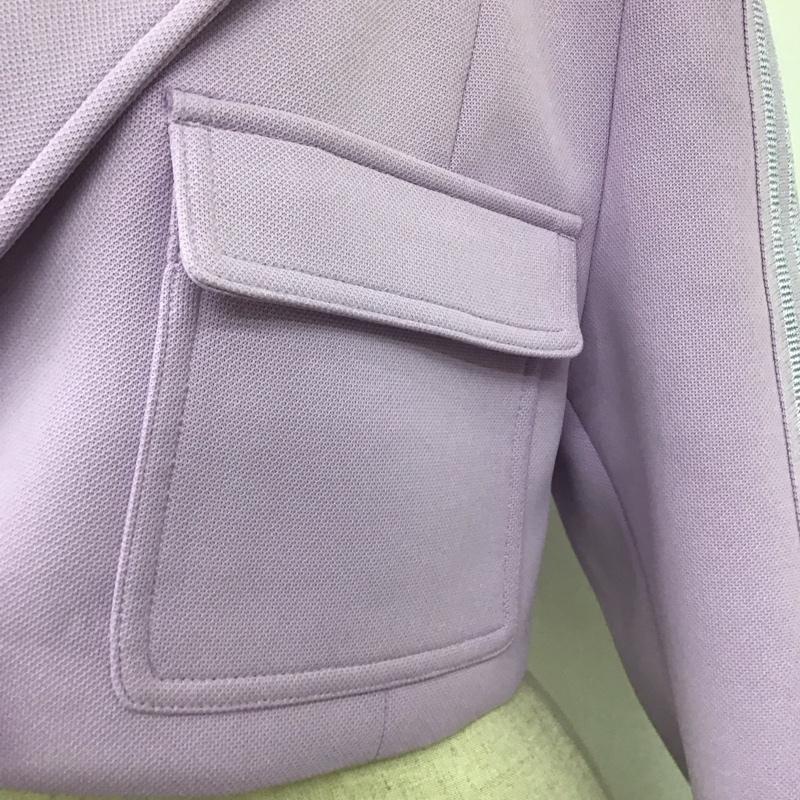 アディダス adidas ジャケット、上着 ジャケット、ブレザー HC8171 IVY PARK/CROPPED SUIT JACKET XS 無地 紫 / パープル / レディース USED 古着 中古 10106421
