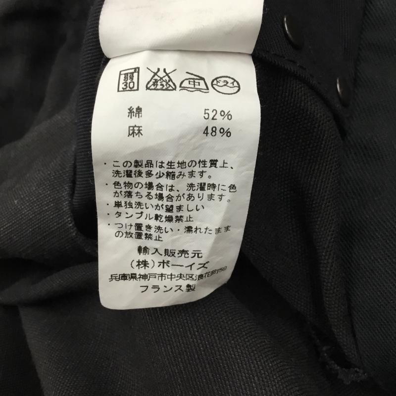 ラブルール Le LABOUREUR パンツ チノパン チノパン カジュアルパンツ ワイドパンツ ストレートパンツ 42 無地 黒 / ブラック / メンズ USED 古着 中古 10112318