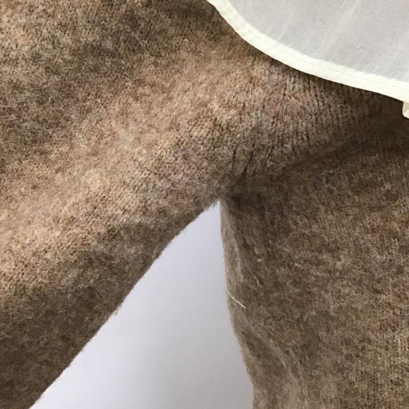 ザラ ZARA ニット、セーター 長袖 S 無地 茶 / ブラウン /  レディース USED 古着 中古 10111592