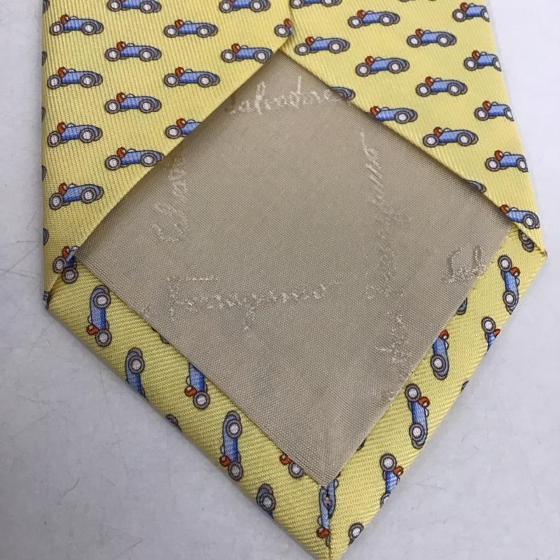 サルヴァトーレフェラガモ Salvatore Ferragamo ネクタイ ネクタイ シルク 総柄 黄 / イエロー / メンズ USED 古着 中古 10135315